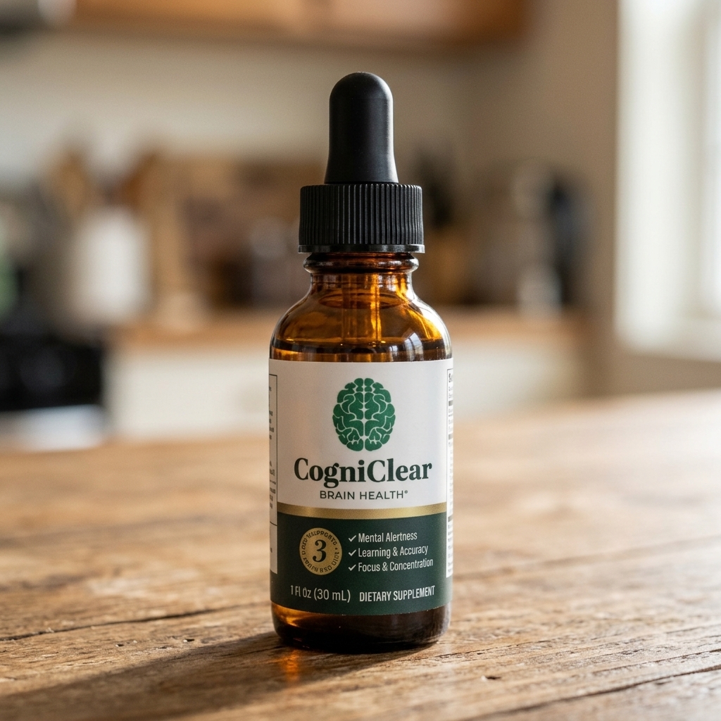 Bottle of CogniClear drops